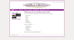 Desktop Screenshot of metallbau-klein.com