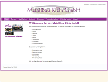 Tablet Screenshot of metallbau-klein.com